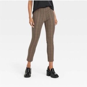 Plaid Ankle Length Pants